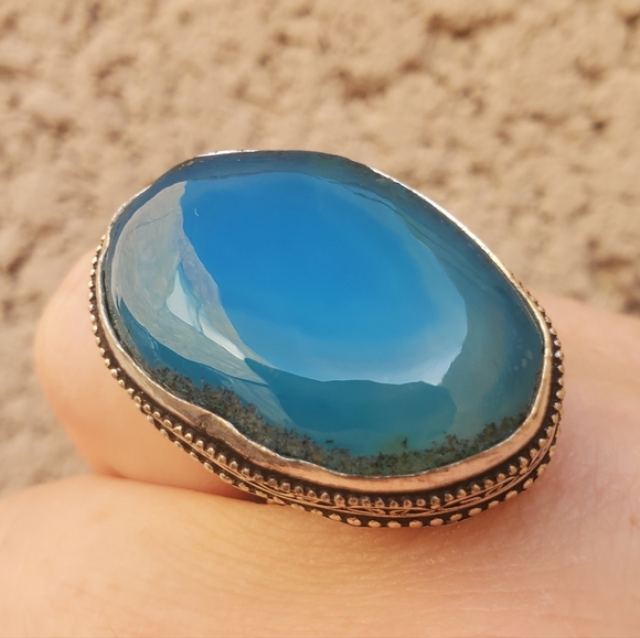 New Solar Agate 925 Silver Statement Ring. - Picture 9 of 16